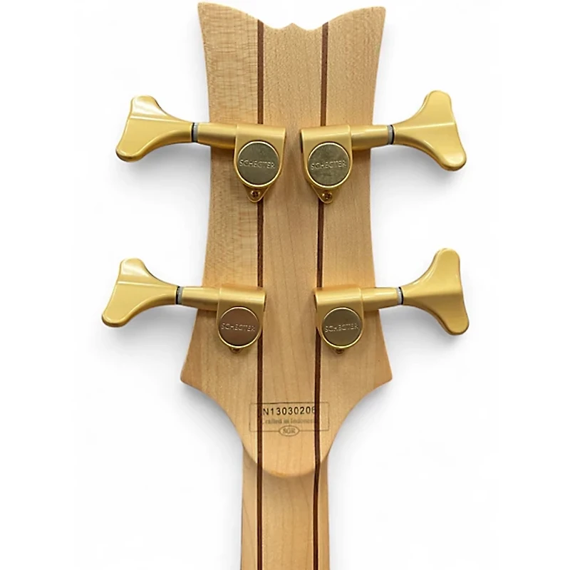 Used Schecter Guitar Research C4 Custom Natural Electric Bass Guitar