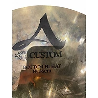 Used Zildjian 14in A Custom Hi Hat Bottom Cymbal