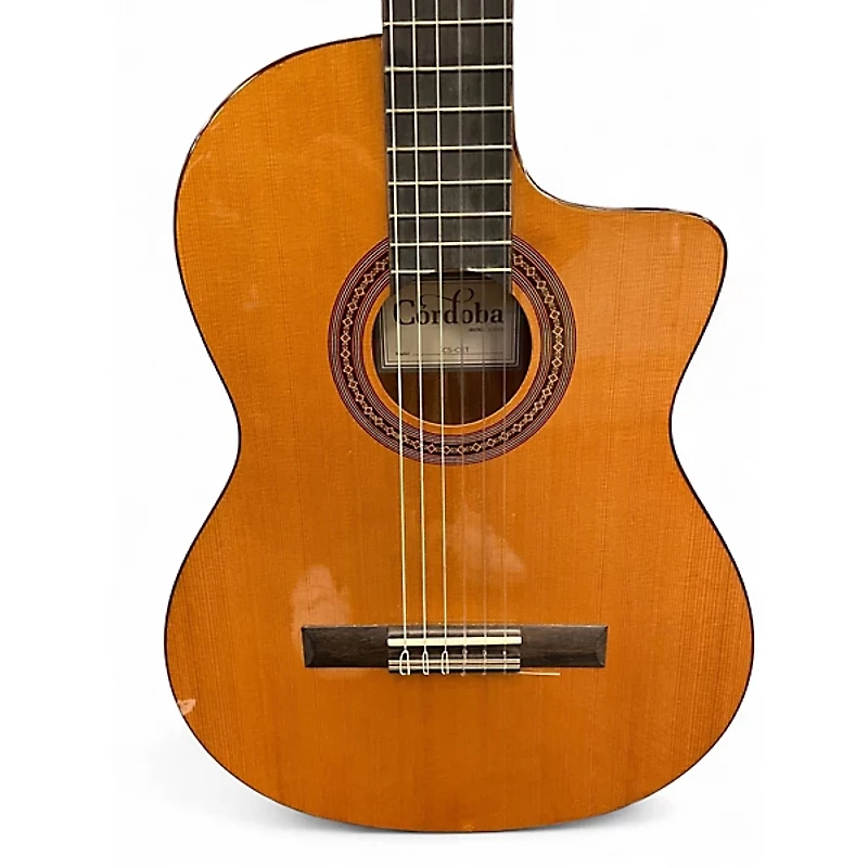 Used Cordoba C5-CET Thinline Natural Classical Acoustic Electric Guitar