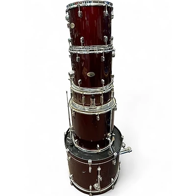 Used Pearl 5 Piece Forum red Drum Kit