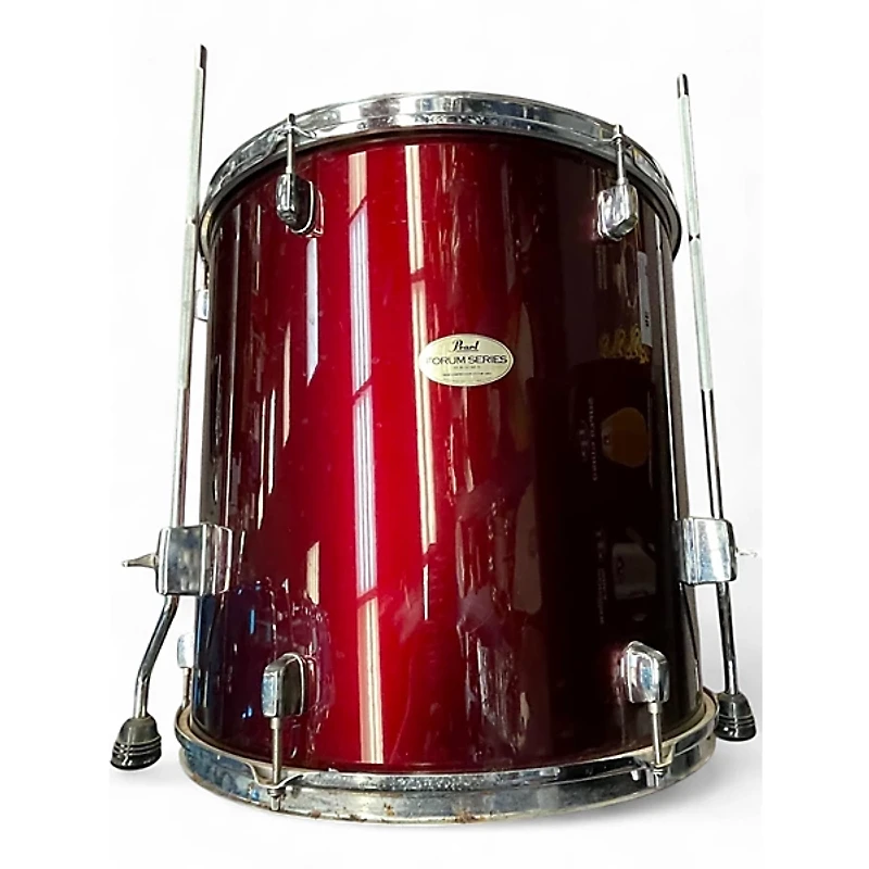 Used Pearl 5 Piece Forum red Drum Kit