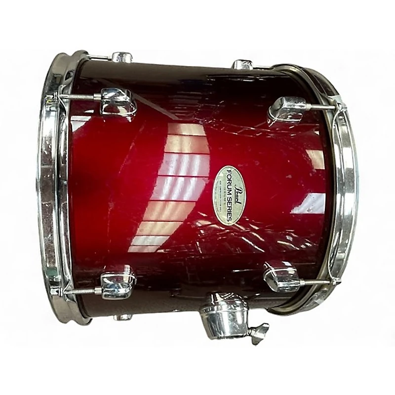 Used Pearl 5 Piece Forum red Drum Kit