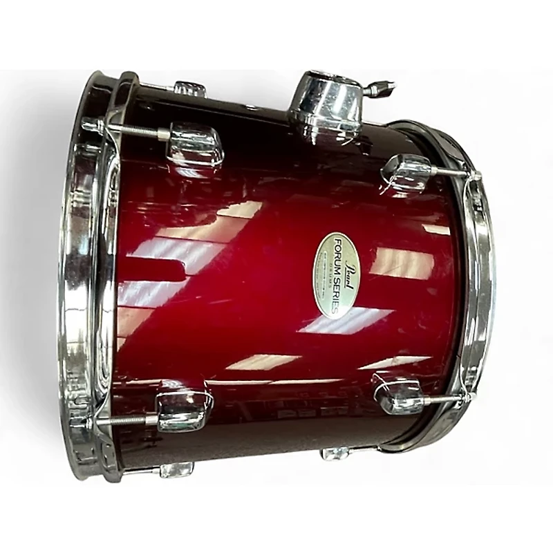 Used Pearl 5 Piece Forum red Drum Kit