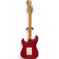Used Fender Deluxe Stratocaster trans red Solid Body Electric Guitar