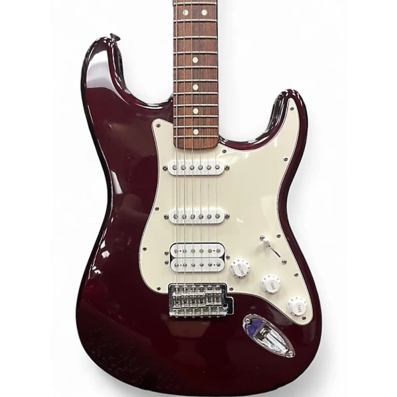 Used Fender Standard Stratocaster HSS Midnight Wine Solid Body Electric Guitar