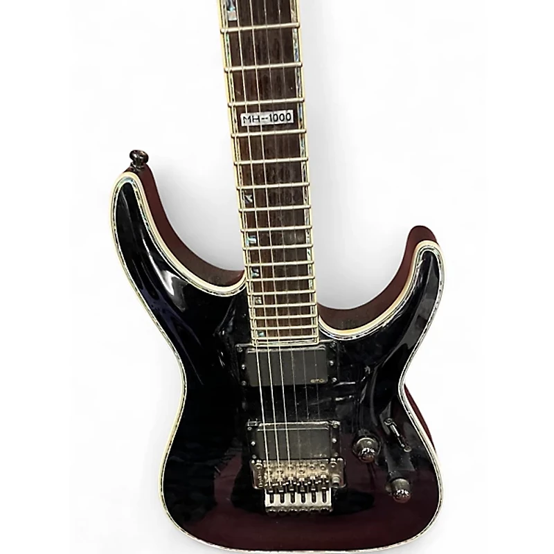 Used ESP LTD MH1000 Black Solid Body Electric Guitar