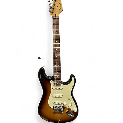 Used Fender STRATOCASTER 2 Tone Sunburst Solid Body Electric Guitar