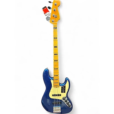 Used Fender American Ultra Jazz Bass COBRA BLUE Electric Bass Guitar