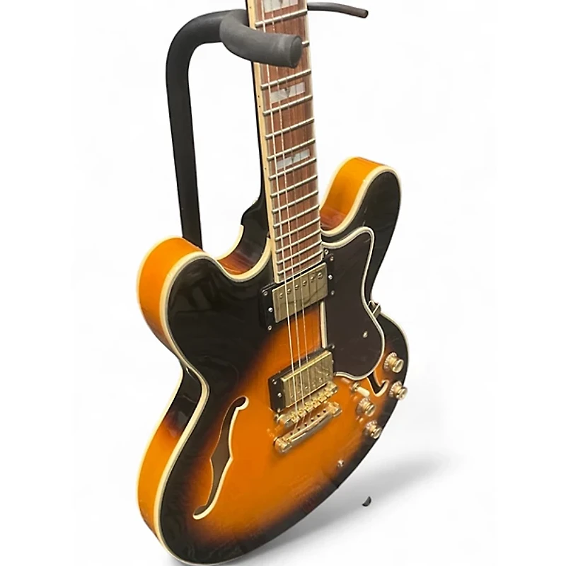 Used Epiphone Sheraton II 2 Tone Sunburst Hollow Body Electric Guitar