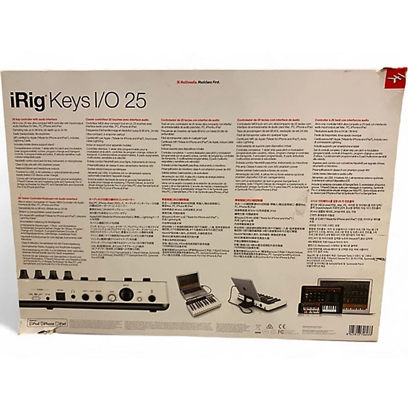 Used IK Multimedia iRig Keys I/O 25 MIDI Controller