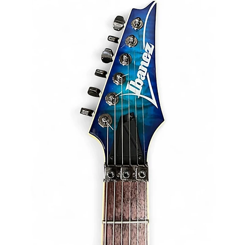 Used Ibanez S670QM Blue Solid Body Electric Guitar