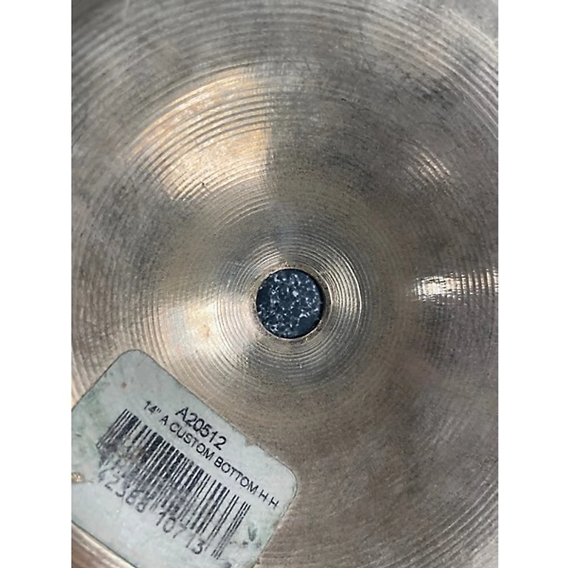 Used Zildjian 14in A Custom Hi Hat Bottom Cymbal