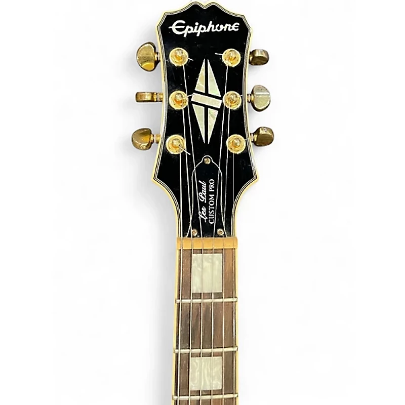 Used Epiphone Les Paul Custom Pro Black Solid Body Electric Guitar