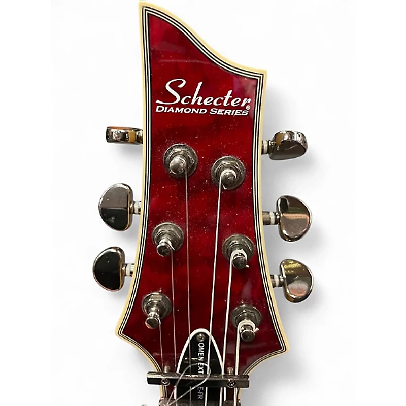 Used Schecter Guitar Research Omen Extreme 6 Floyd Rose Black Cherry Solid Body Electric Guitar