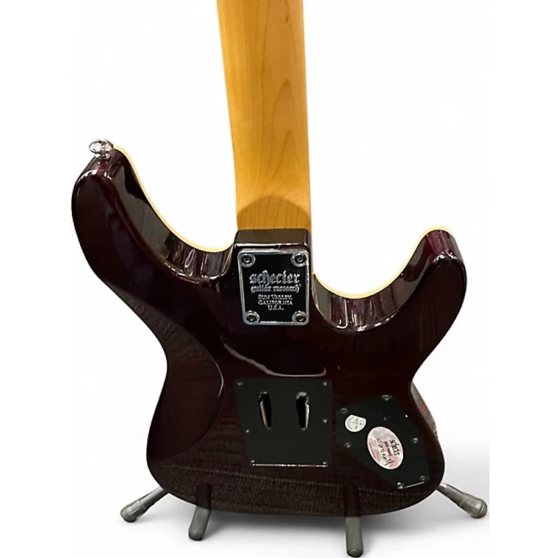 Used Schecter Guitar Research Omen Extreme 6 Floyd Rose Black Cherry Solid Body Electric Guitar