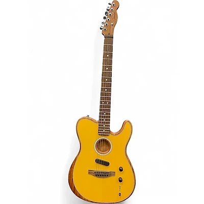 Used Fender Acoustasonic Player Telecaster Butterscotch Blonde Acoustic Electric Guitar