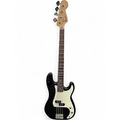 Used Squier Precision Bass Black and White Electric Bass Guitar