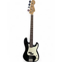 Used Squier Precision Bass Black and White Electric Bass Guitar