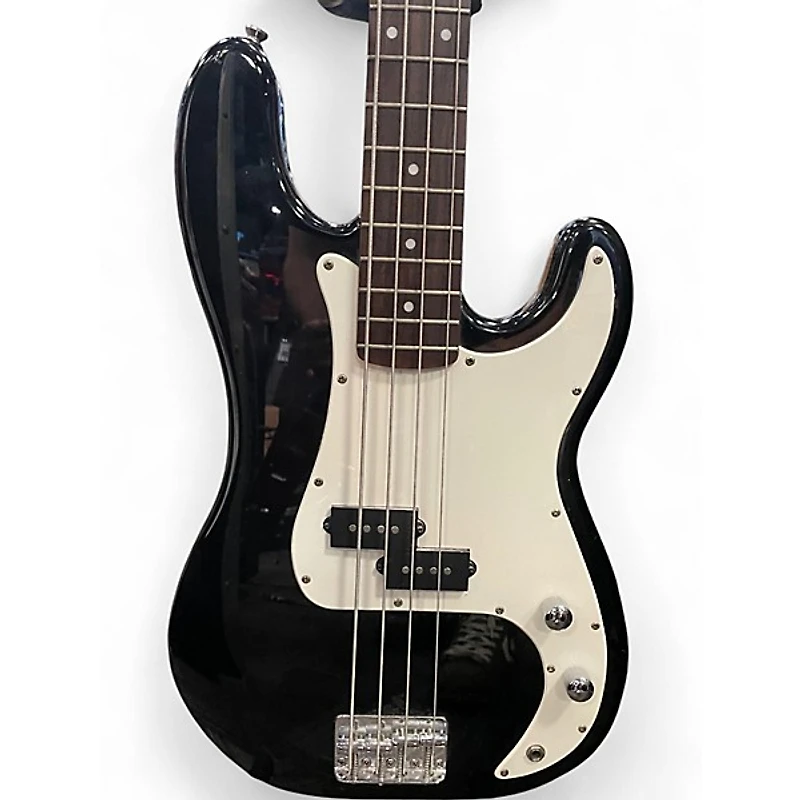 Used Squier Precision Bass Black and White Electric Bass Guitar