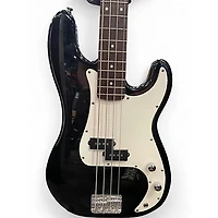 Used Squier Precision Bass Black and White Electric Bass Guitar