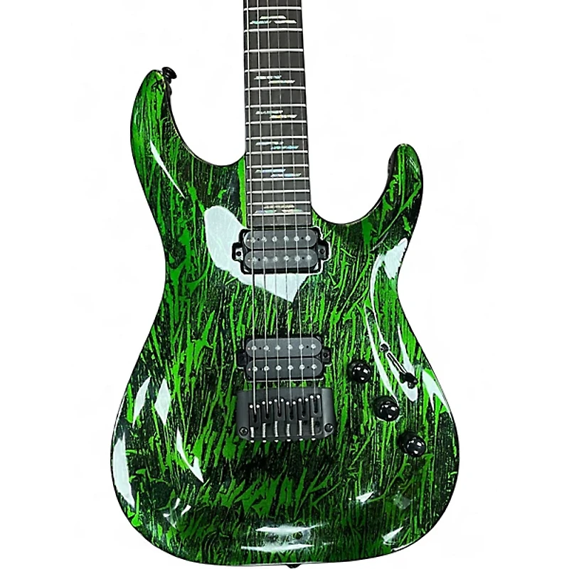 Used Schecter Guitar Research C1 SILVER MOUNTAIN TOXIC VENOM Solid Body Electric Guitar