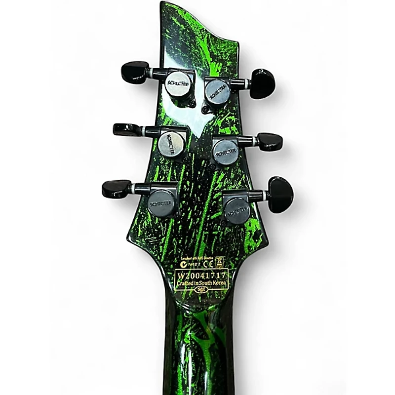 Used Schecter Guitar Research C1 SILVER MOUNTAIN TOXIC VENOM Solid Body Electric Guitar