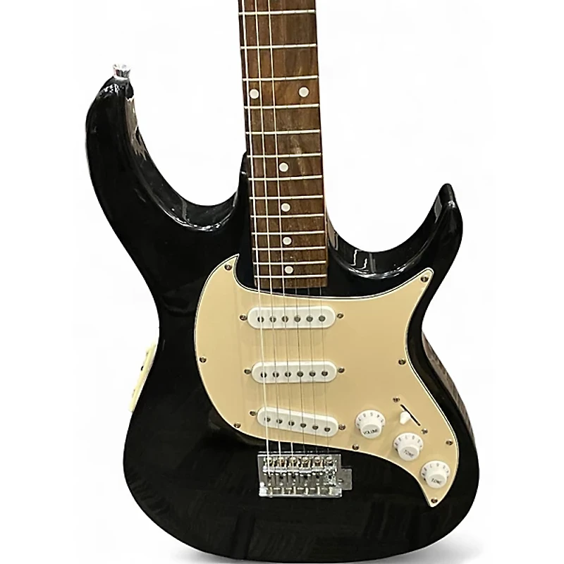Used Burswood 08A07 Black Solid Body Electric Guitar