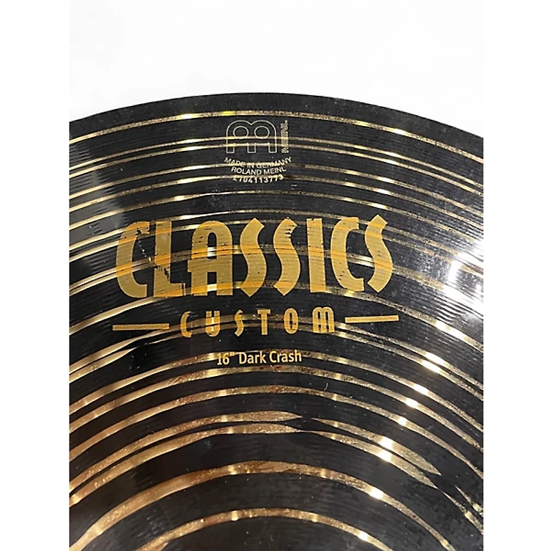 Used MEINL 16in CLASSIC CUSTOM DARK CRASH Cymbal