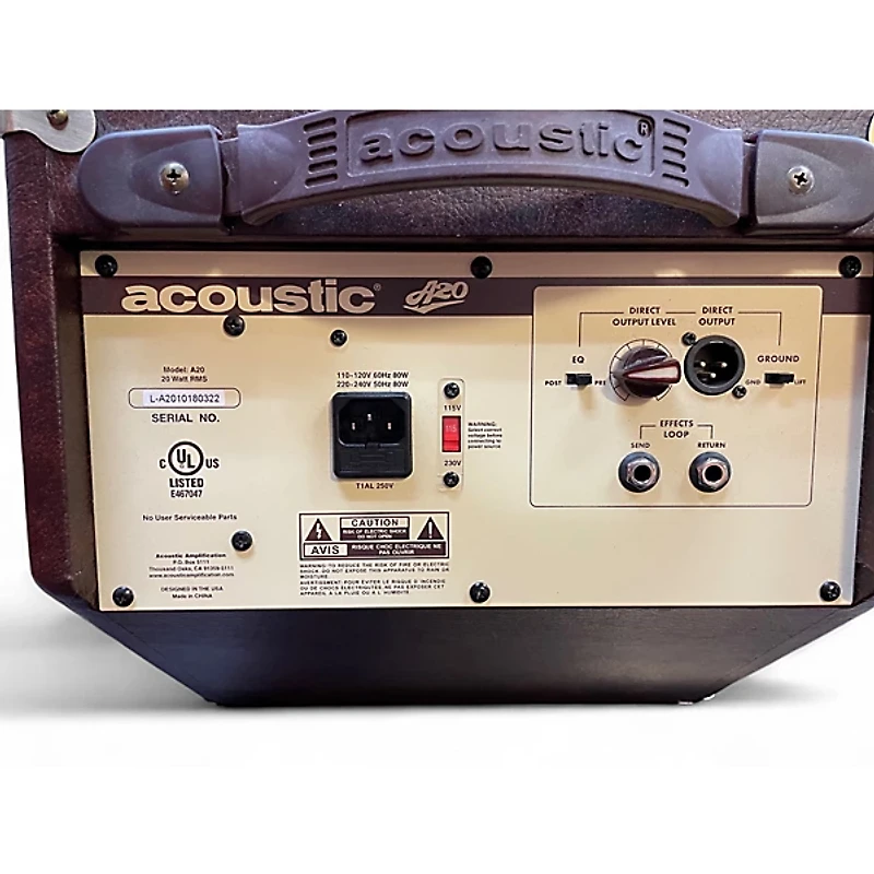 Used Acoustic A20 20W Acoustic Guitar Combo Amp