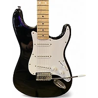 Used Squier Standard Stratocaster Black and White Solid Body Electric Guitar