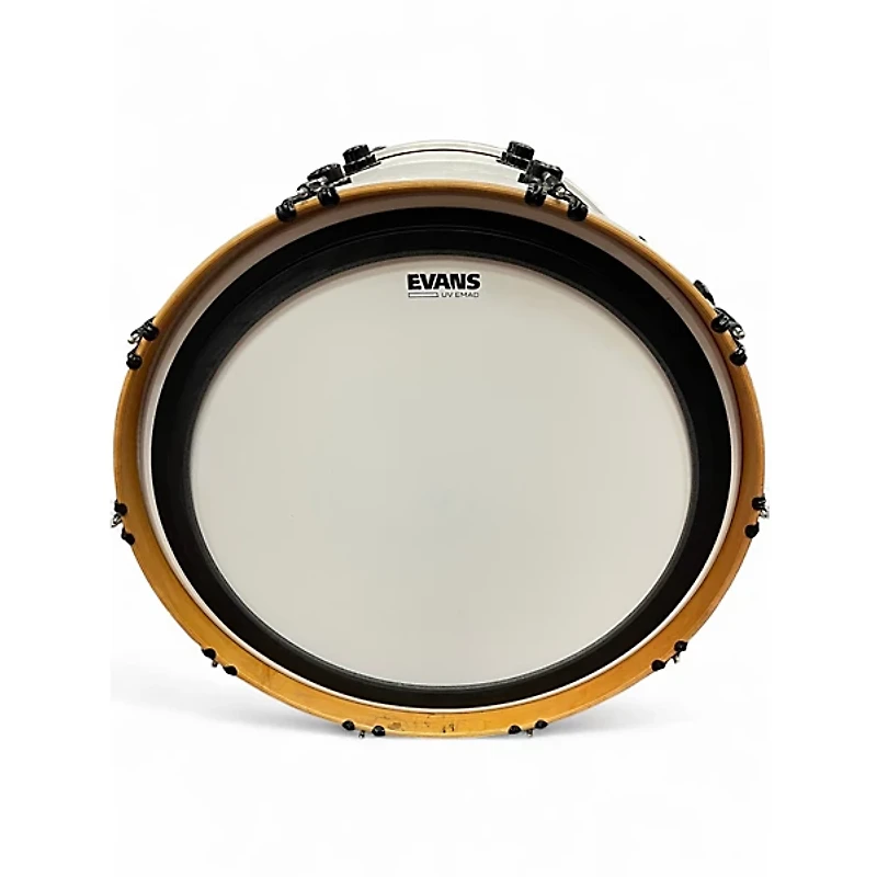 Used 1990s DW 3 Piece 3 Pc Collectors kit Keller shells White w/Black Chrome Hardware Drum Kit