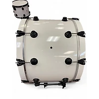 Used 1990s DW 3 Piece 3 Pc Collectors kit Keller shells White w/Black Chrome Hardware Drum Kit