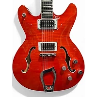 Used Hagstrom SUPER VIKING Orange Hollow Body Electric Guitar