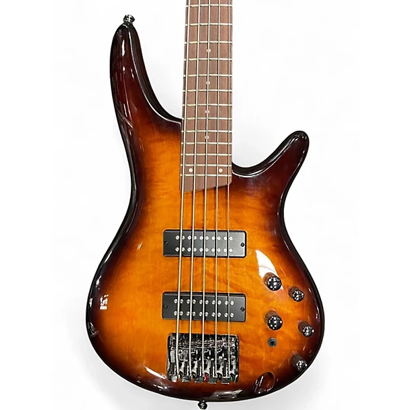 Used Ibanez SR405 5 String DRAGON EYE BURST Electric Bass Guitar