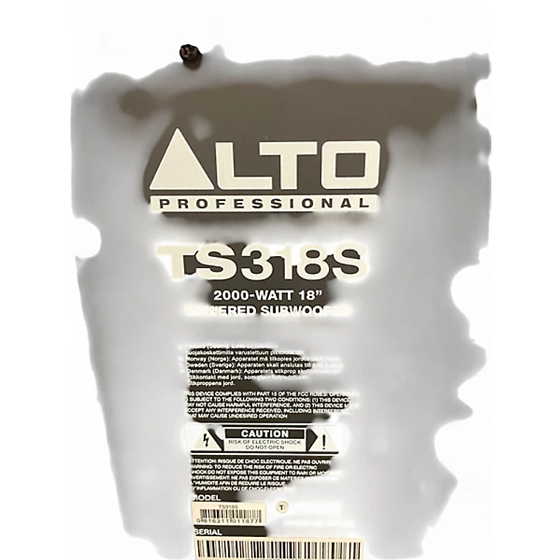 Used Alto TS318S Powered Subwoofer
