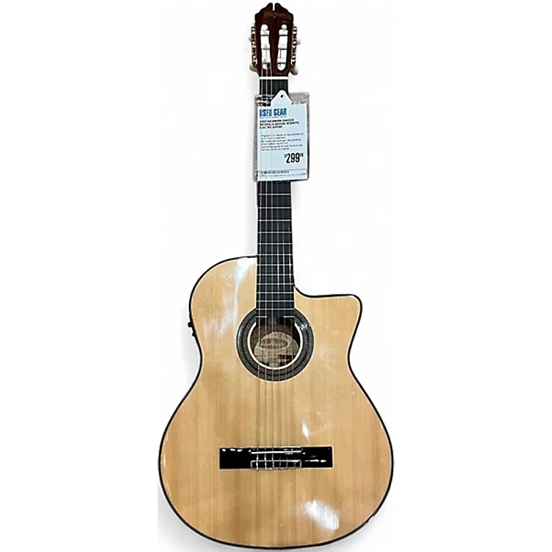 Used Washburn C64SCEA Natural Classical Acoustic Electric Guitar