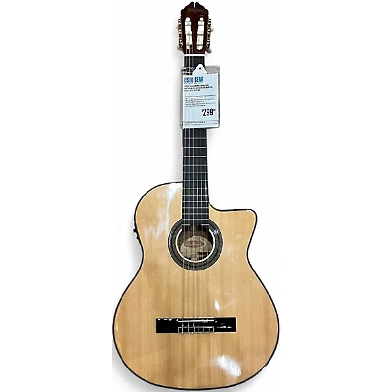 Used Washburn C64SCEA Natural Classical Acoustic Electric Guitar