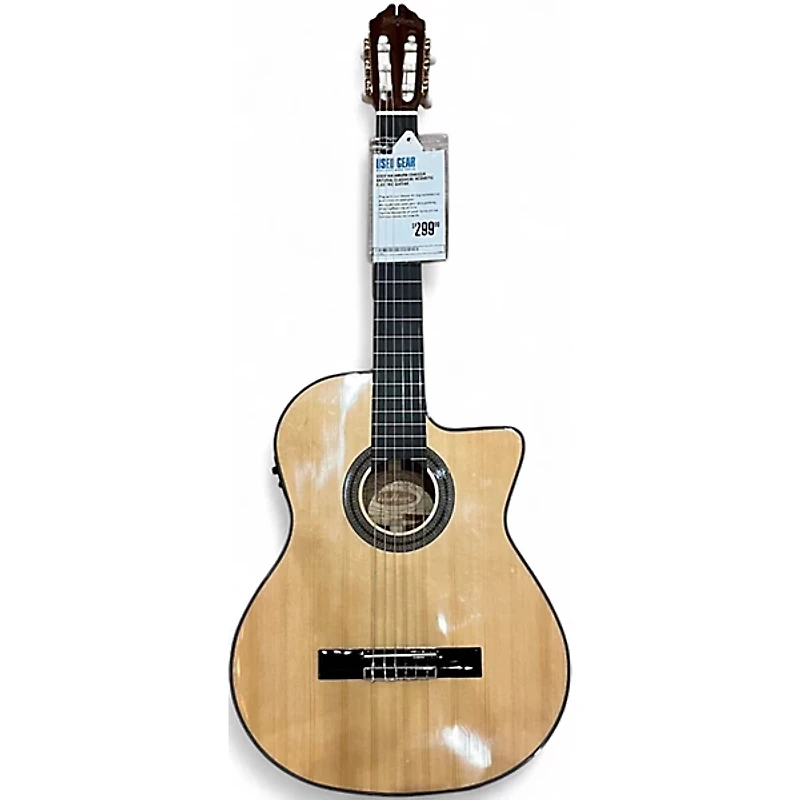 Used Washburn C64SCEA Natural Classical Acoustic Electric Guitar