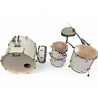 Used Pearl 5 Piece Export PURE WHITE Drum Kit