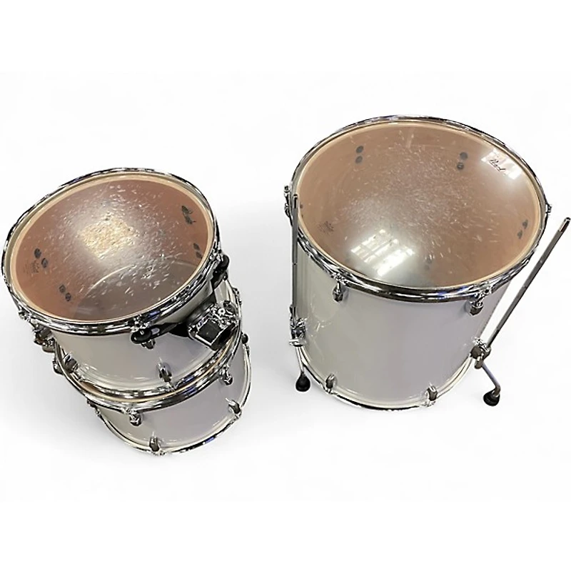 Used Pearl 5 Piece Export PURE WHITE Drum Kit