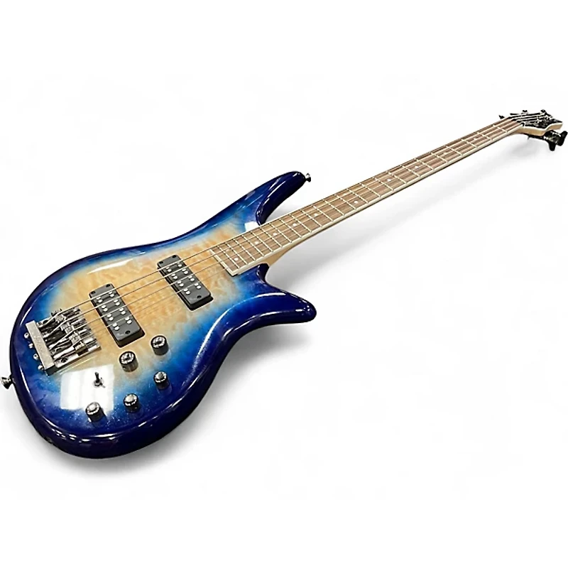 Used Jackson Spectra SBXQ IV Amber Blue Burst Electric Bass Guitar