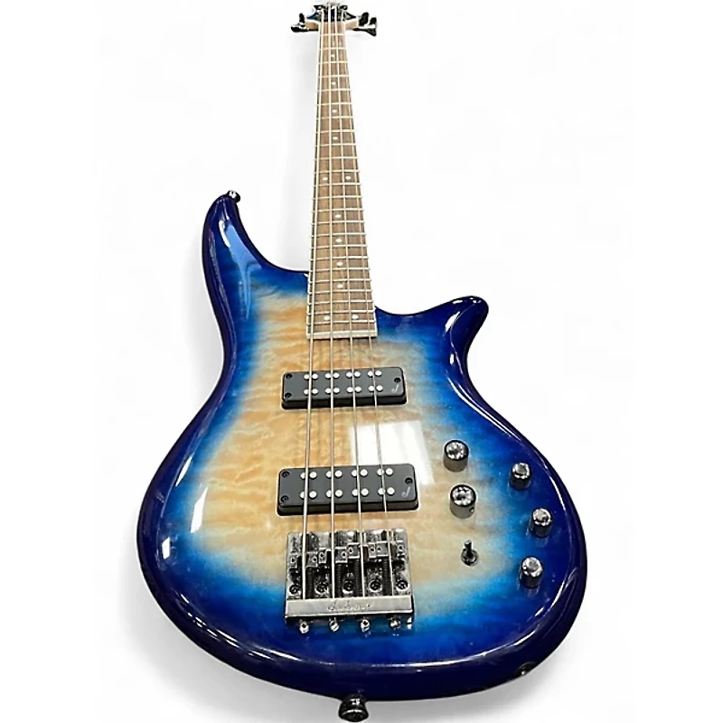 Used Jackson Spectra SBXQ IV Amber Blue Burst Electric Bass Guitar