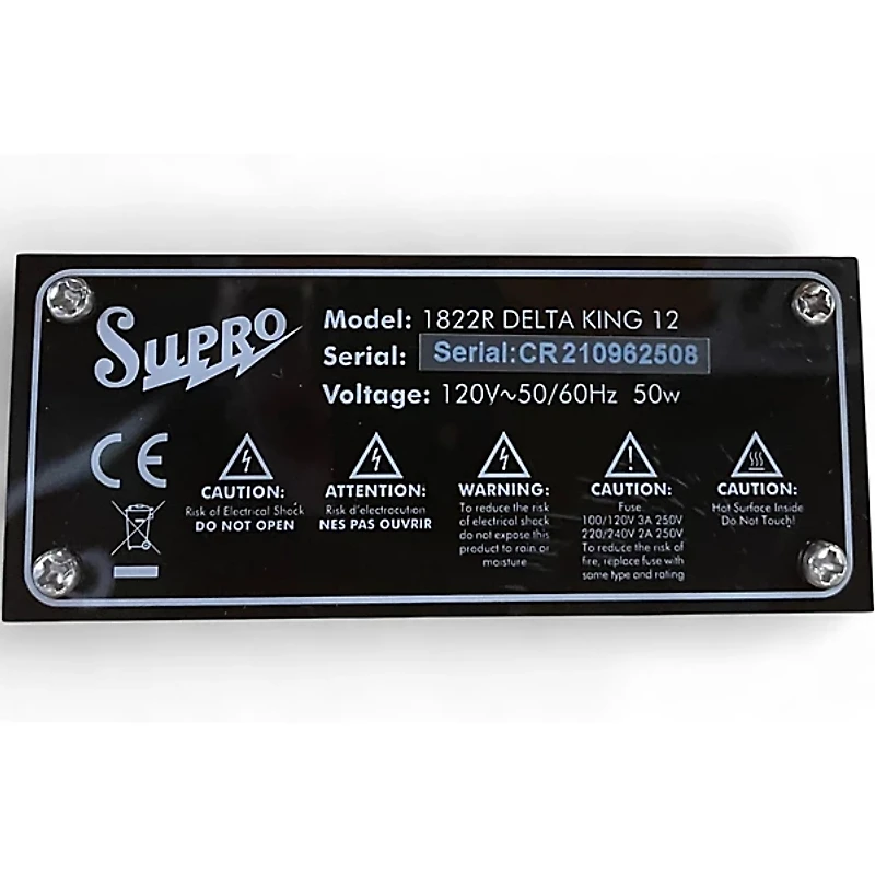 Used Supro 1822R DELTA KING 12 Tube Guitar Combo Amp