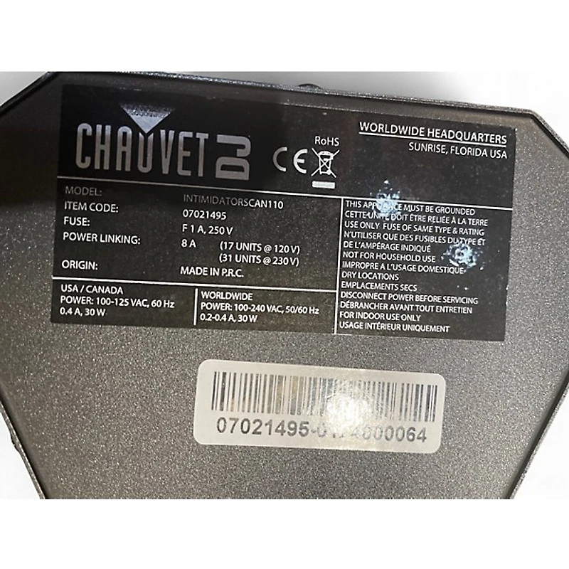 Used CHAUVET DJ Intimidator Scan LED 100 Intelligent Lighting