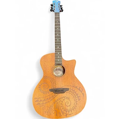 Used Luna GYP TAT MAH GC Mahogany Acoustic Electric Guitar
