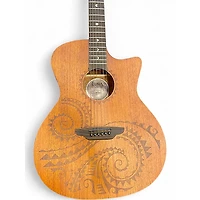 Used Luna GYP TAT MAH GC Mahogany Acoustic Electric Guitar