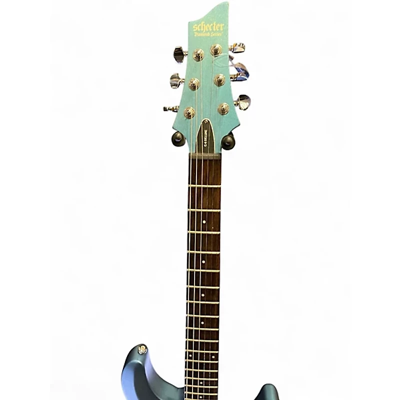 Used Schecter Guitar Research C6 DELUXE Blue Solid Body Electric Guitar