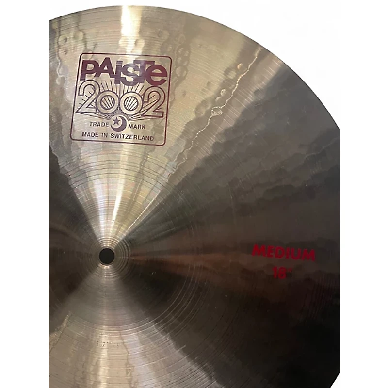 Used Paiste 18in 2002 Medium Crash Cymbal