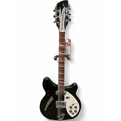 Used Rickenbacker 360/12 Black Hollow Body Electric Guitar
