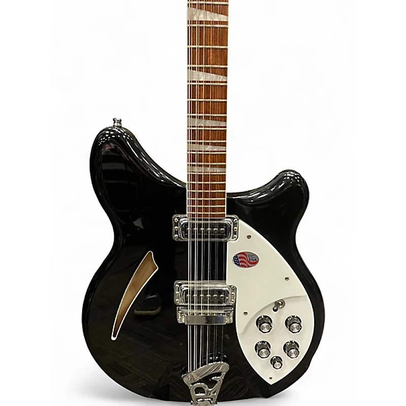 Used Rickenbacker 360/12 Black Hollow Body Electric Guitar